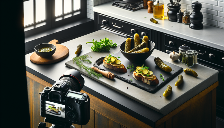 Gourmet Pickle and Herb Crostini