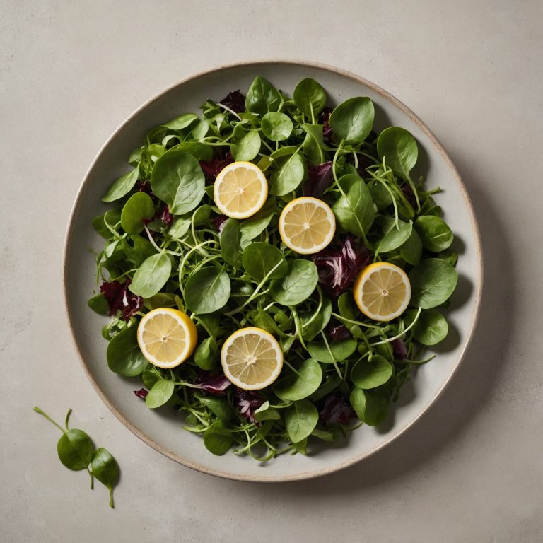 Gourmet Greens Salad with Lemon Vinaigrette