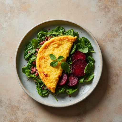 Beetroot and Spinach Omelette