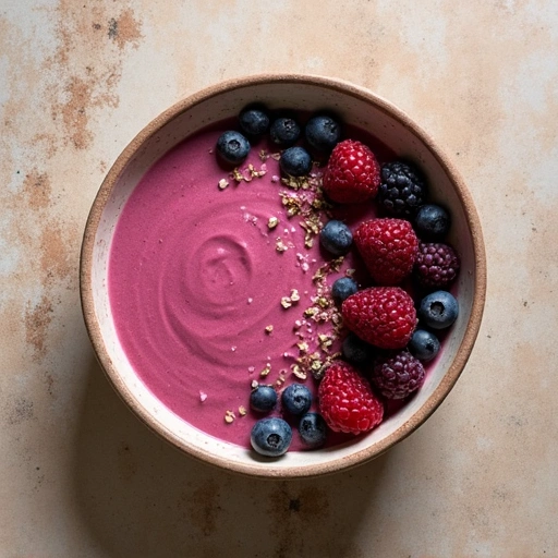 Smoothie Bowl with Berries and Beets