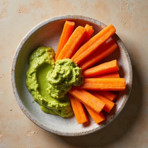 Carrot Sticks with Guacamole