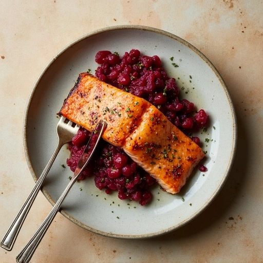 Grilled Salmon with Beet Relish