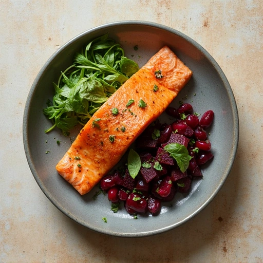 Indian Spiced Salmon with Beet Salad
