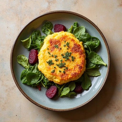Beetroot and Spinach Omelette
