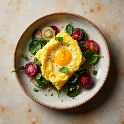 Beet and Spinach Omelette