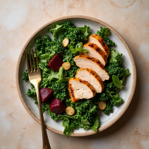 Beet and Kale Salad with Grilled Chicken