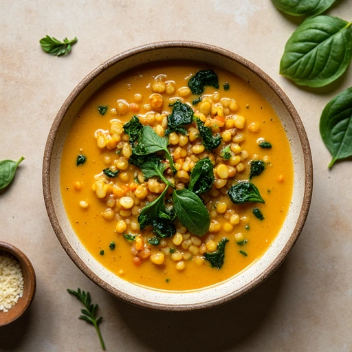 Curried Lentil and Spinach Soup