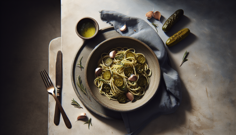 Garlic Scape & Pickle Pasta