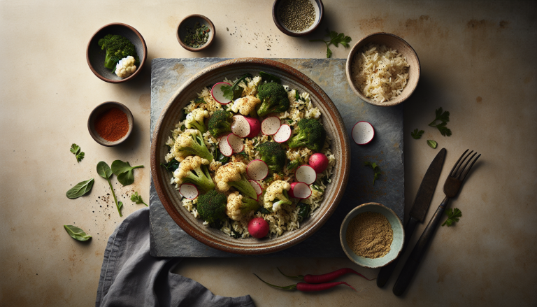 Spiced Radish and Cauliflower Rice