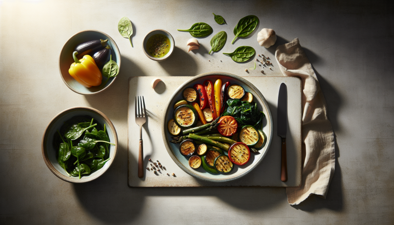Gourmet Roasted Veggie Medley with Sautéed Spinach