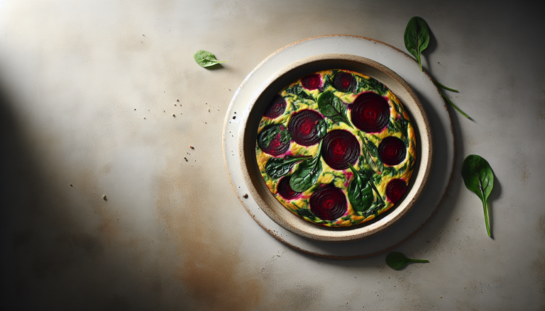 Beetroot and Spinach Frittata