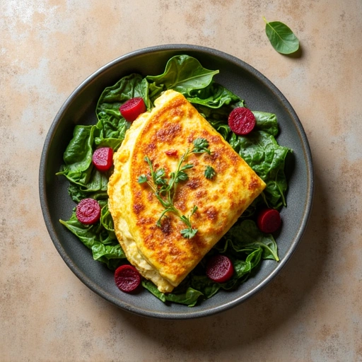Beetroot and Spinach Omelette