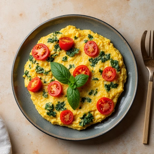 Spinach and Tomato Omelette
