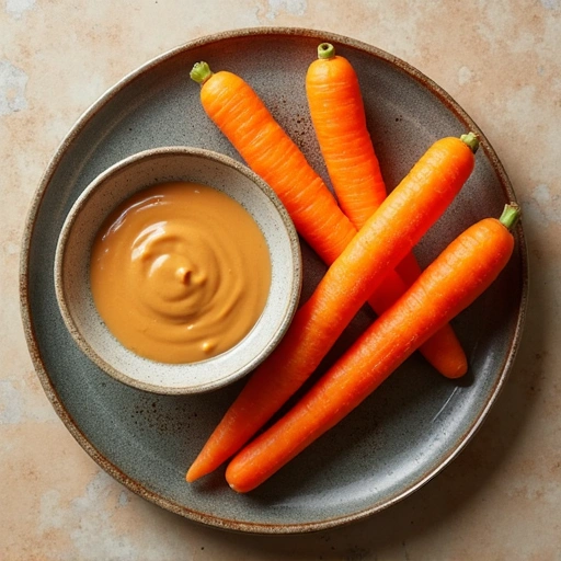 Carrot Sticks with Spicy Peanut Dip
