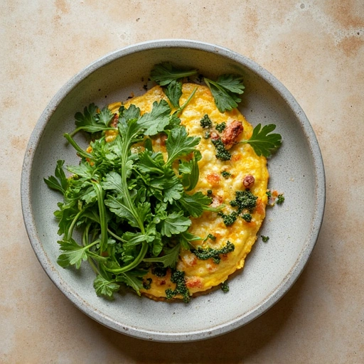 Arugula and Goat Cheese Frittata