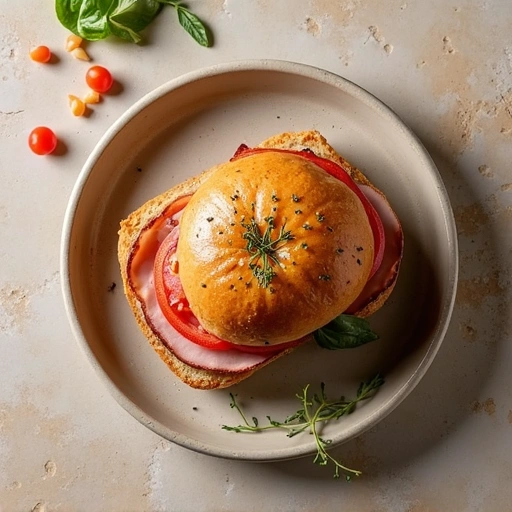 Ham and Tomato Sandwich