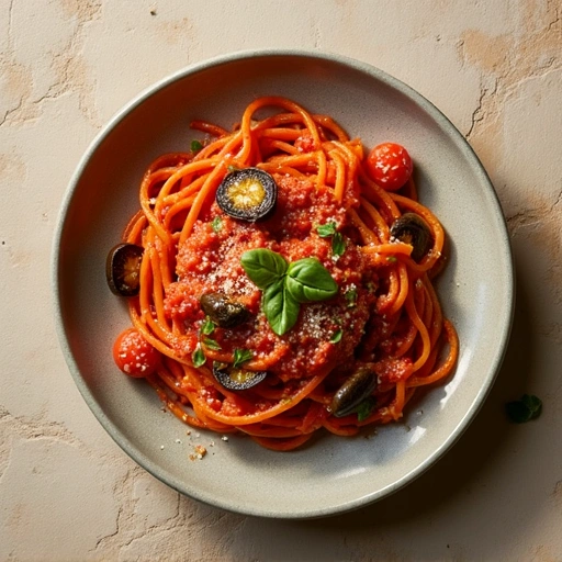 Eggplant and Tomato Pasta