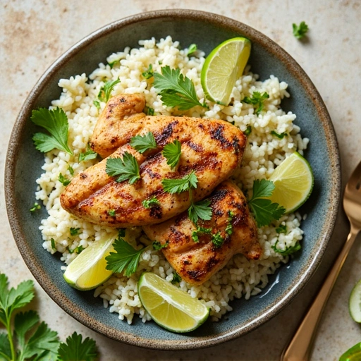 Cilantro Lime Rice with Grilled Chicken