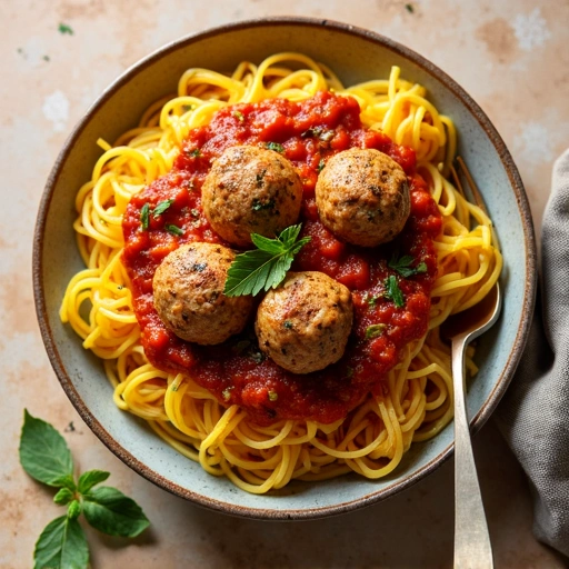 Spaghetti Squash with Turkey Meatballs