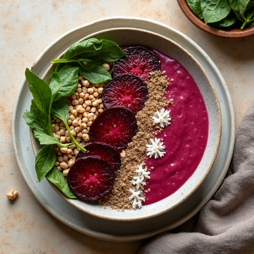 Beet and Spinach Smoothie Bowl