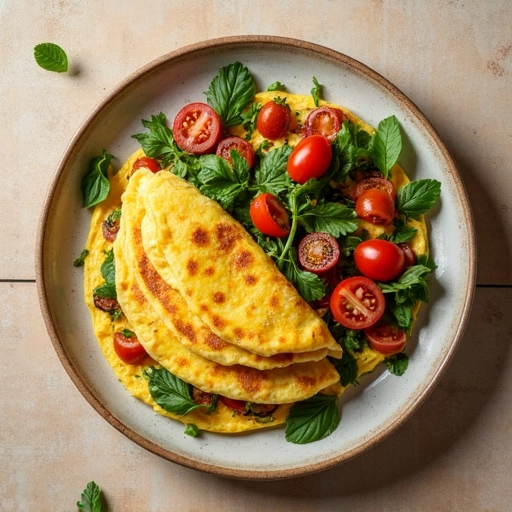 Mediterranean Chicken Omelette