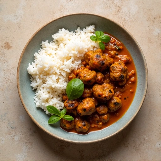 Eggplant Curry with Rice