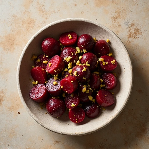 Quick Roasted Beets with Orange Zest and Pistachios