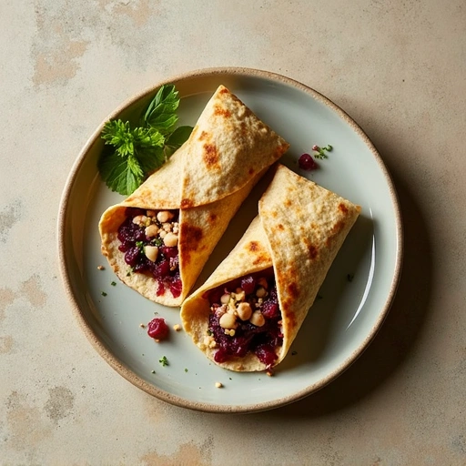 Beet and Bean Wrap