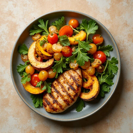 Grilled Chicken and Squash Salad