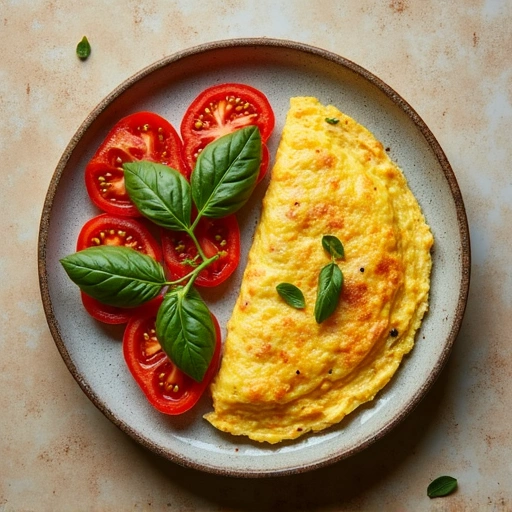 Tomato and Basil Omelette