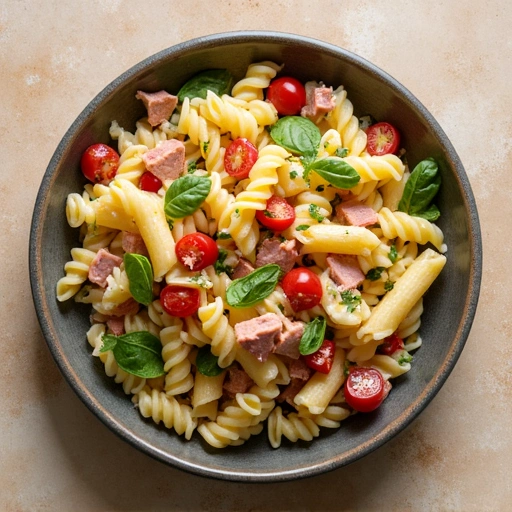 Gourmet Pasta Salad with Ham and Vegetables