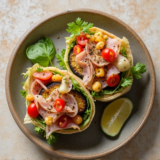 Ham and Eggplant Wrap