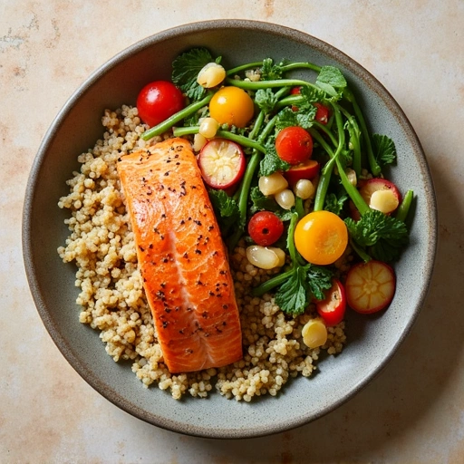 Salmon with Quinoa and Vegetables