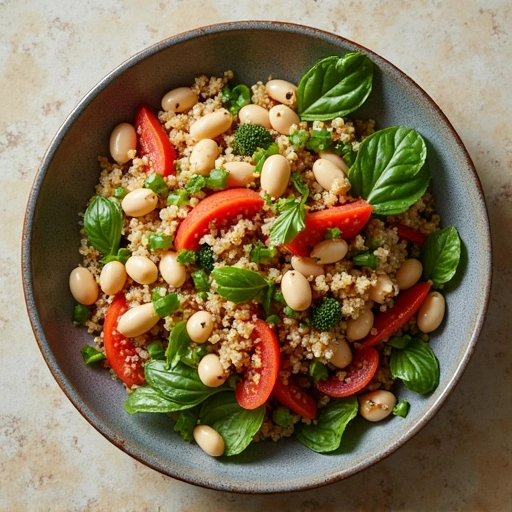 Dragon Tongue Bean and Quinoa Salad