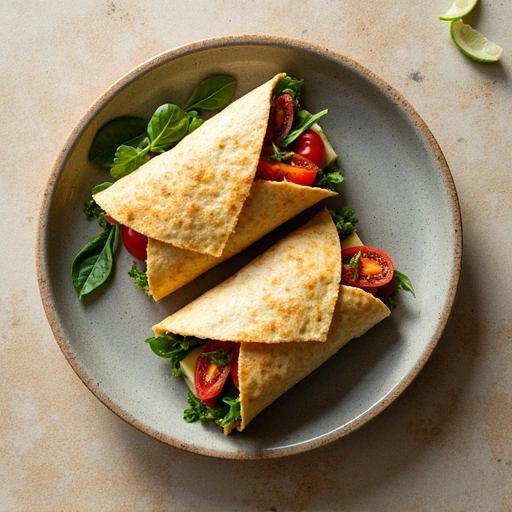 Tomato and Spinach Breakfast Wrap