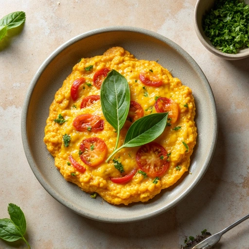 Cilantro Tomato Omelette