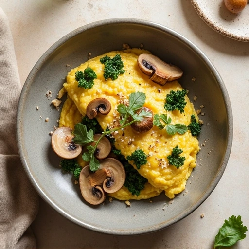 Mushroom and Spinach Omelette