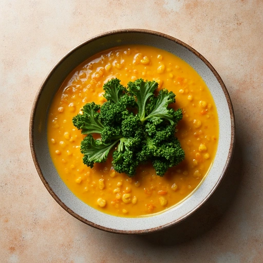Curried Lentil Soup with Kale