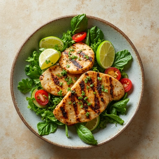 Grilled Chicken Salad with Lime Dressing