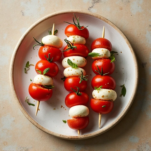 Tomato and Mozzarella Skewers
