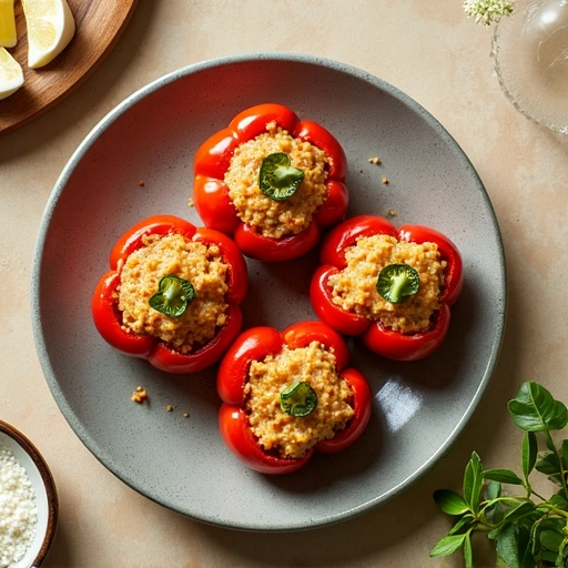 Greek-Style Stuffed Bell Peppers