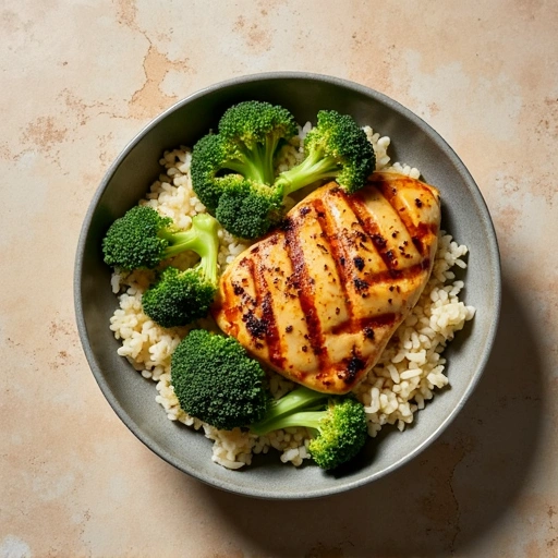 Grilled Chicken and Broccoli Rice Bowl