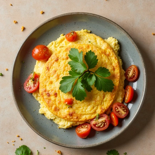 Cilantro and Tomato Omelette