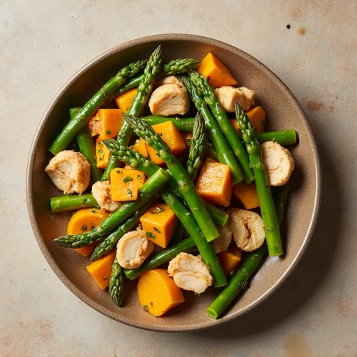 Gourmet Chicken, Asparagus, and Squash Stir-Fry