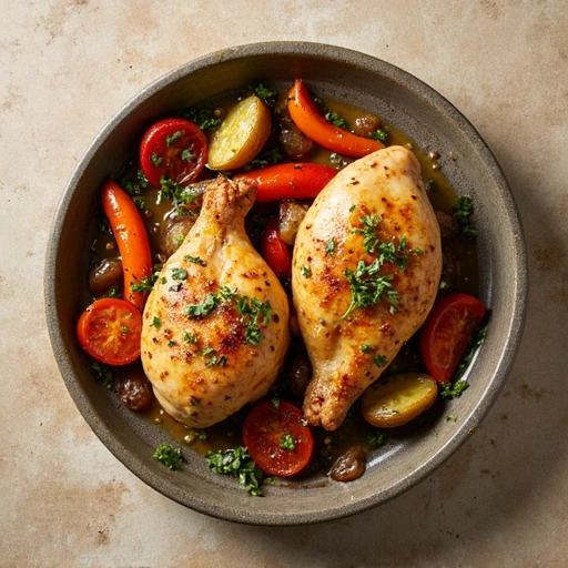 Herb-Roasted Chicken with Caramelized Vegetables