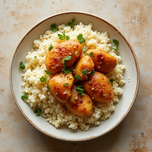 Ginger Garlic Chicken with Cauliflower Rice