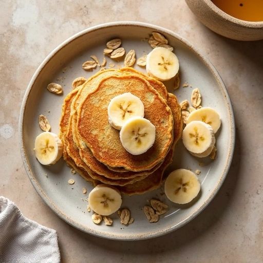 Banana Oatmeal Pancakes