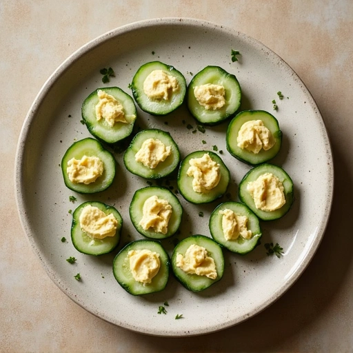Cucumber and Hummus Bites