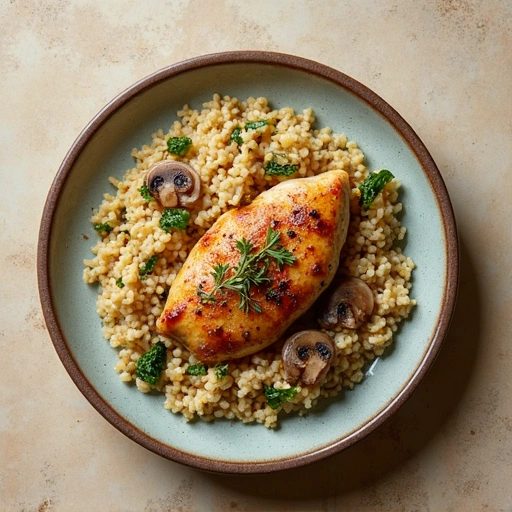 Mediterranean Chicken and Mushroom Pilaf