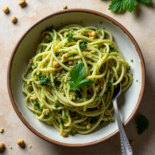 Italian Zucchini and Pistachio Pesto Pasta